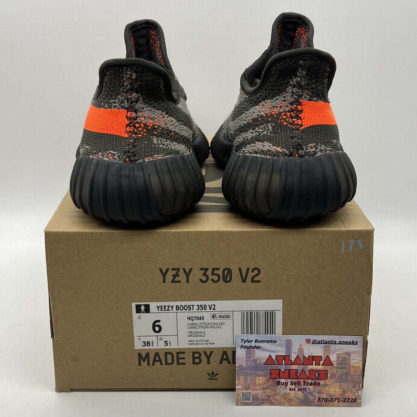 Size 6 - adidas Yeezy Boost 350 V2 Low Carbon Beluga Orange (HQ7045)