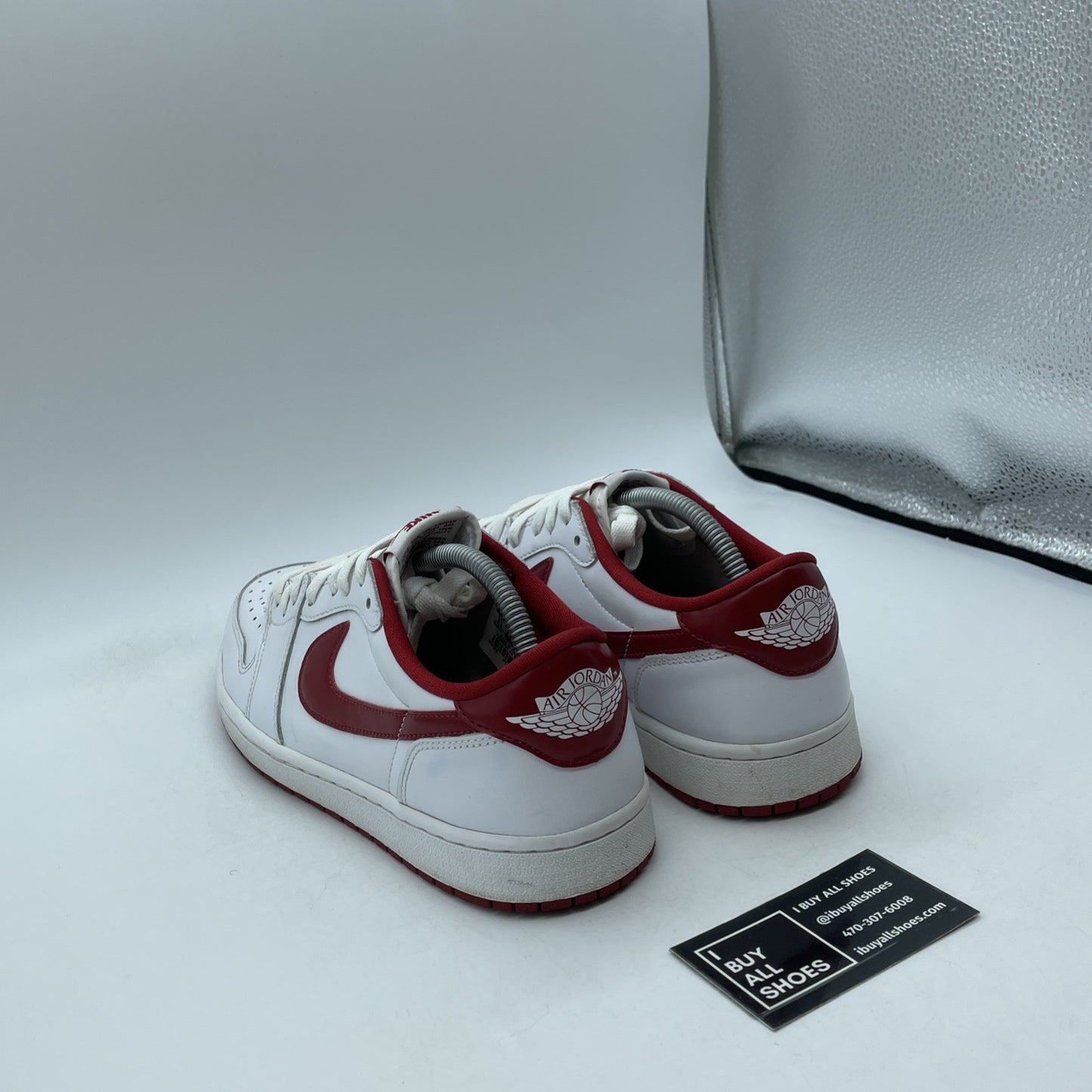 Size 9.5 - Air Jordan 1 Retro OG Low Varsity Red White Leather (705329-101)