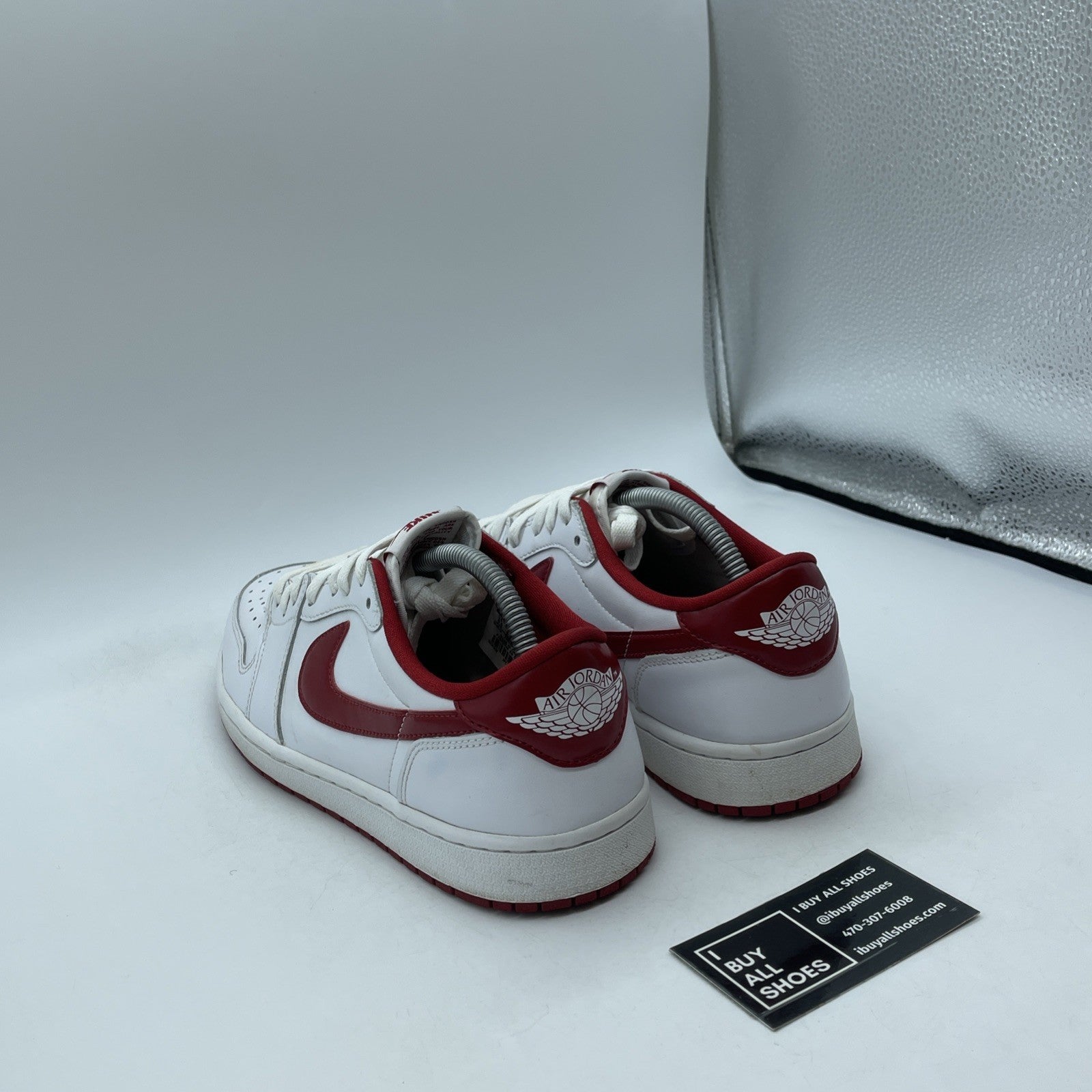 Size 9.5 - Air Jordan 1 Retro OG Low Varsity Red White Leather (705329-101)