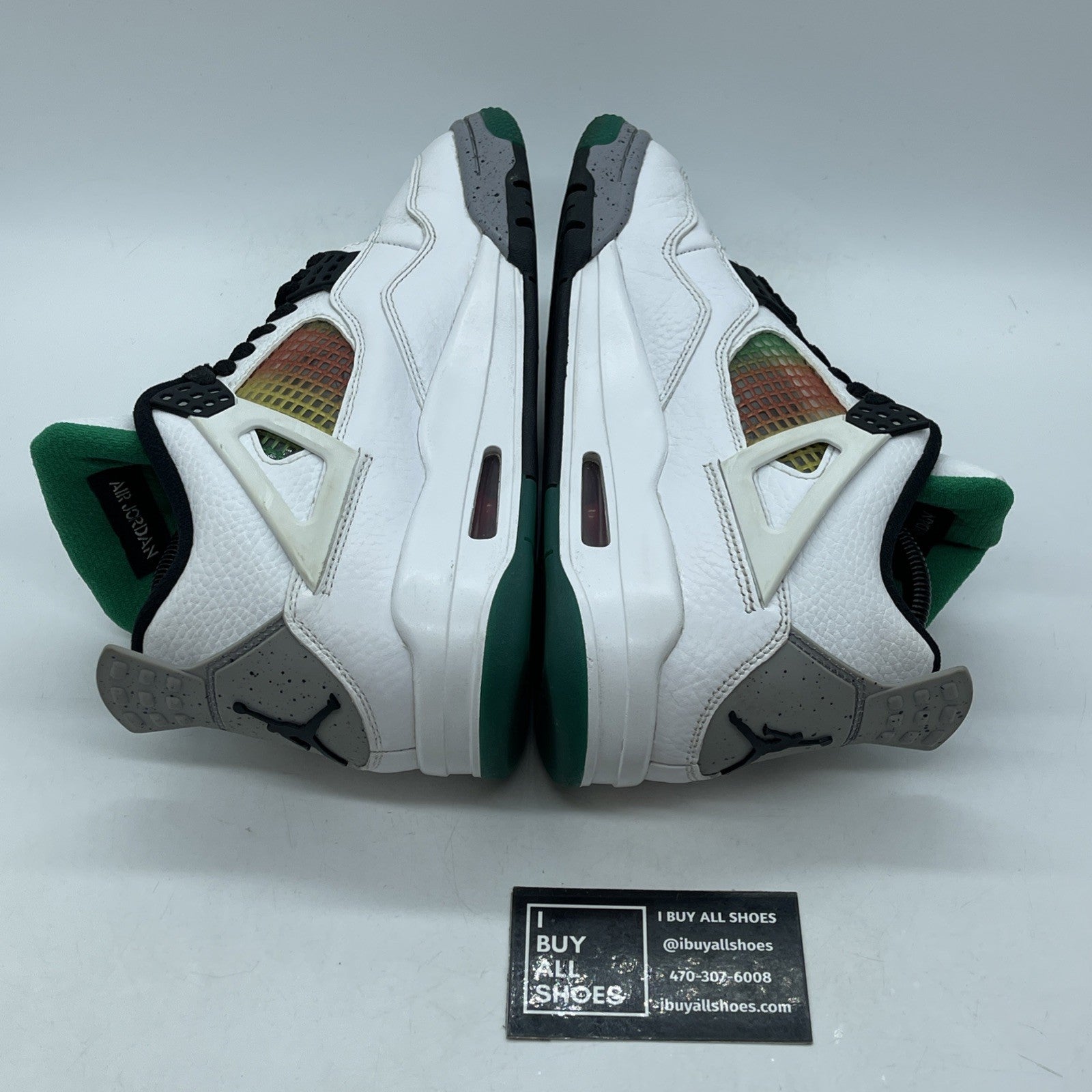 Size 9W - Air Jordan 4 Retro Rasta White Grey Leather (AQ9129-100)