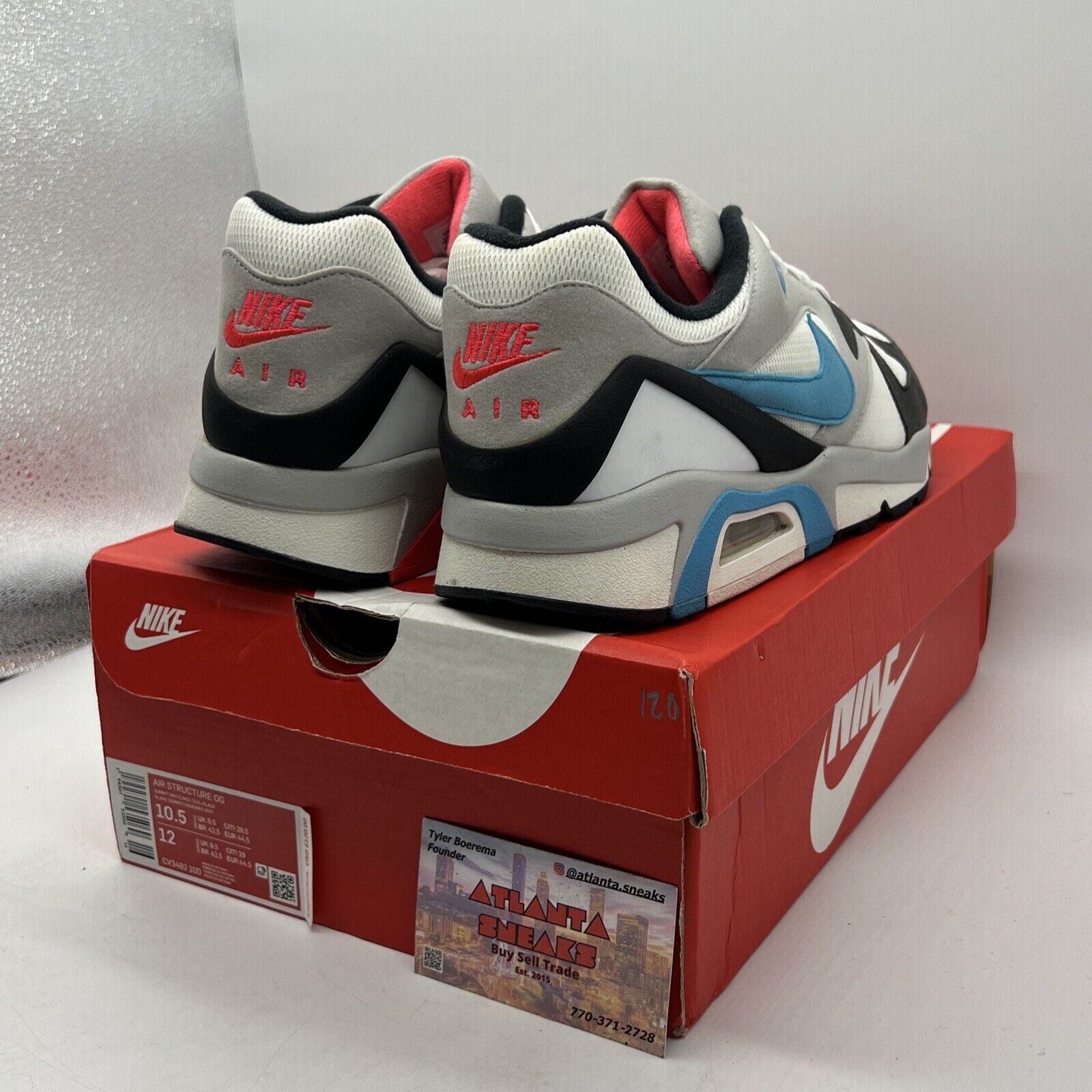 Size 10.5 - Nike Air Structure Triax 91 OG 2021 Neo Teal Grey White Black