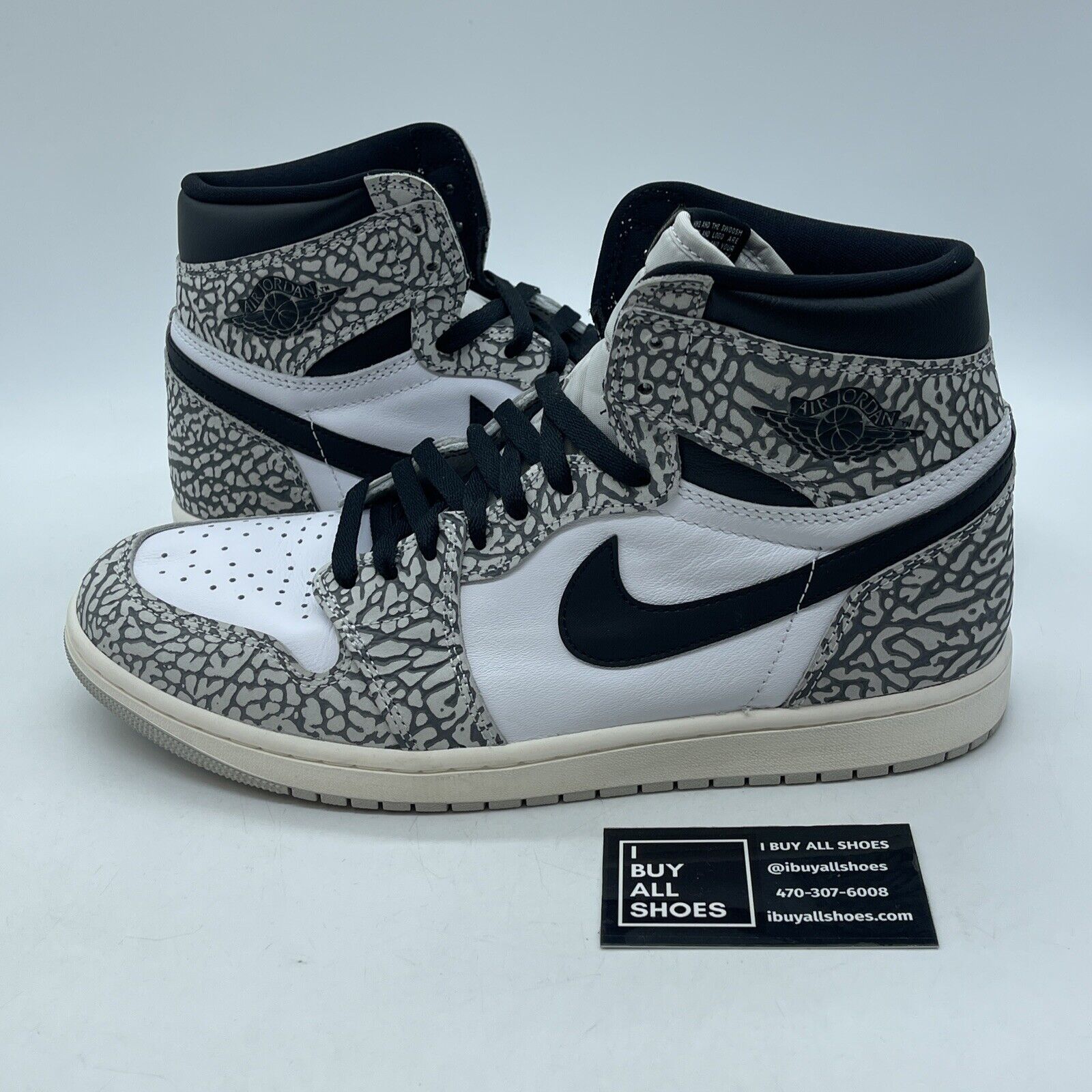 Size 11.5 - Air Jordan 1 Retro OG High White Cement Black Grey (DZ5485-052)