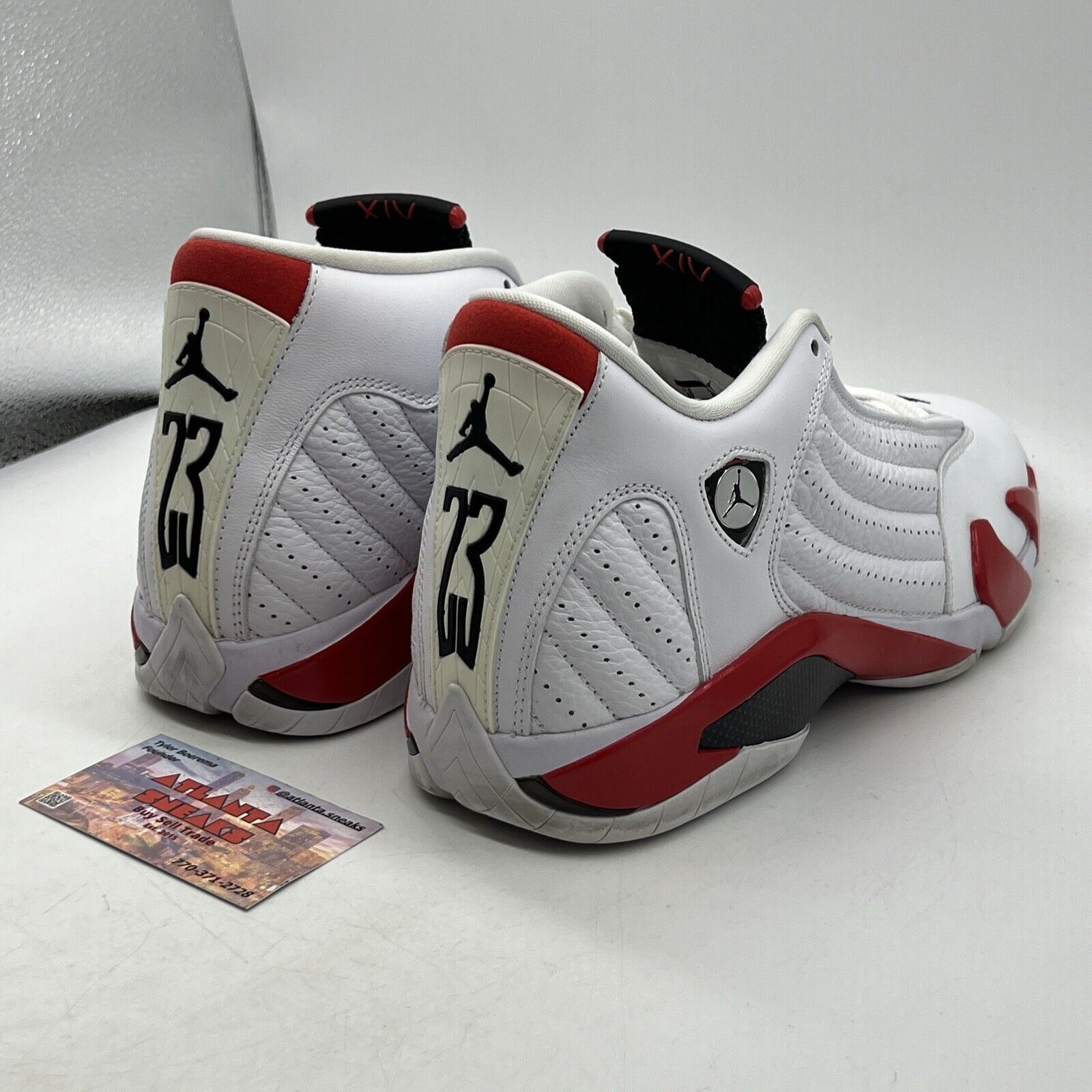 Size 10 - Air Jordan 14 Retro 2019 Candy Cane White Red Leather (487471-100