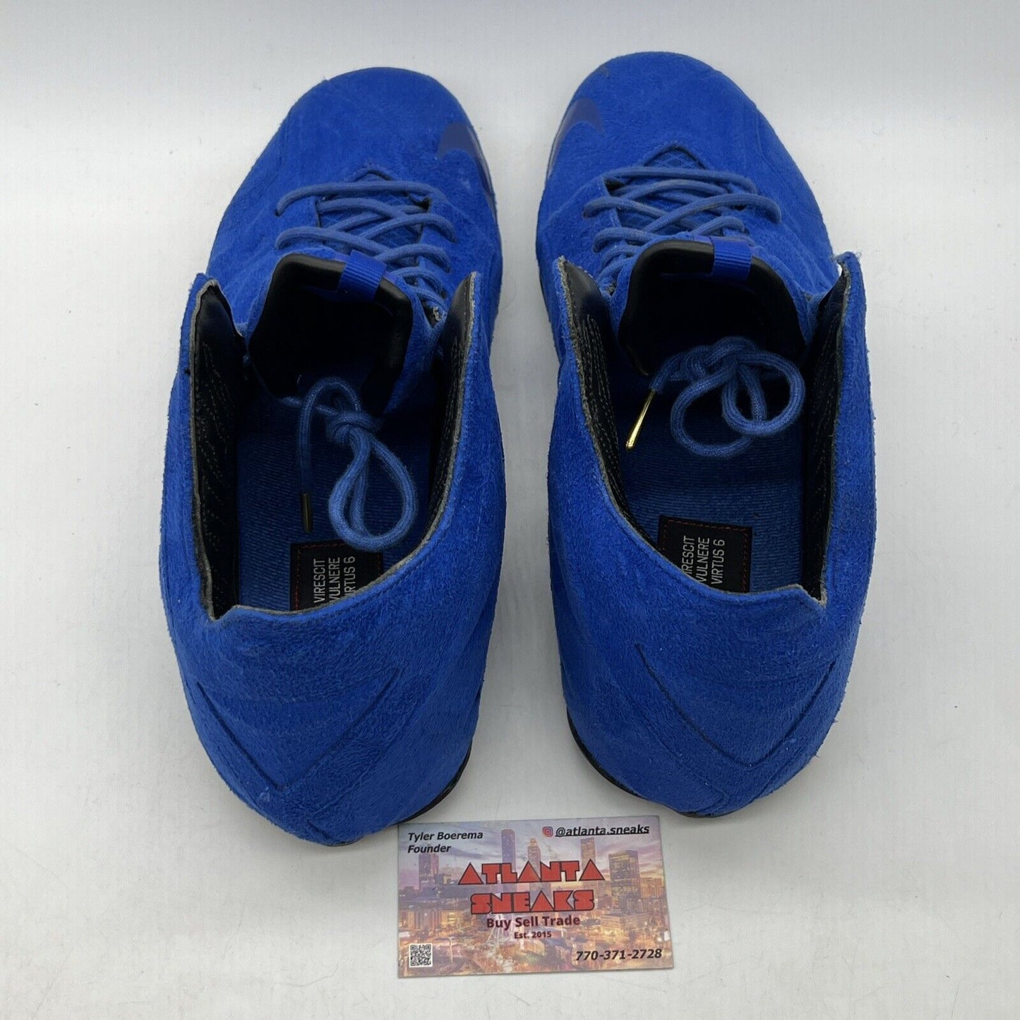 Size 14 - Nike LeBron 11 EXT Suede QS Game Royal Black (656274-440)