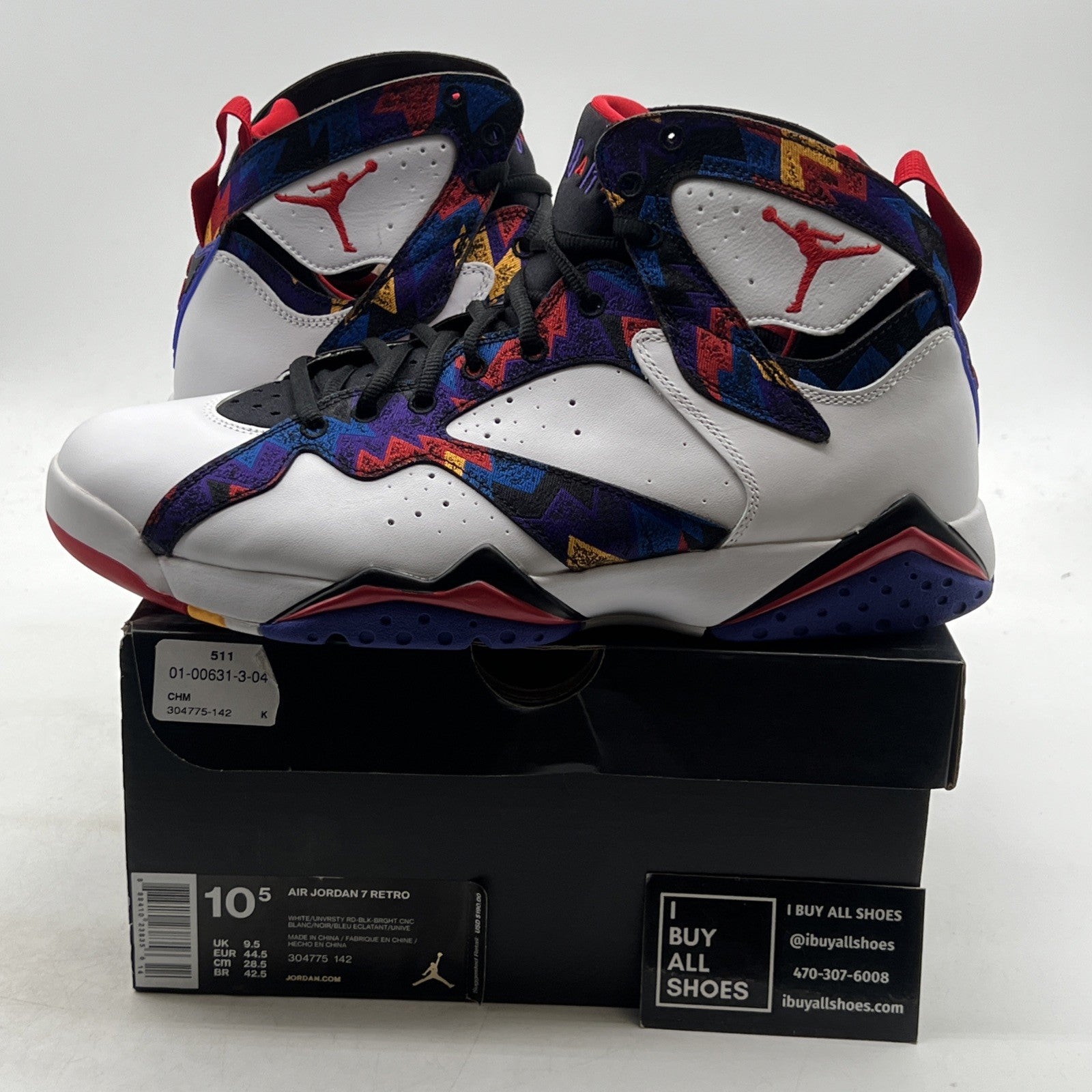Size 10.5 - Air Jordan 7 Retro Sweater (304775-142)