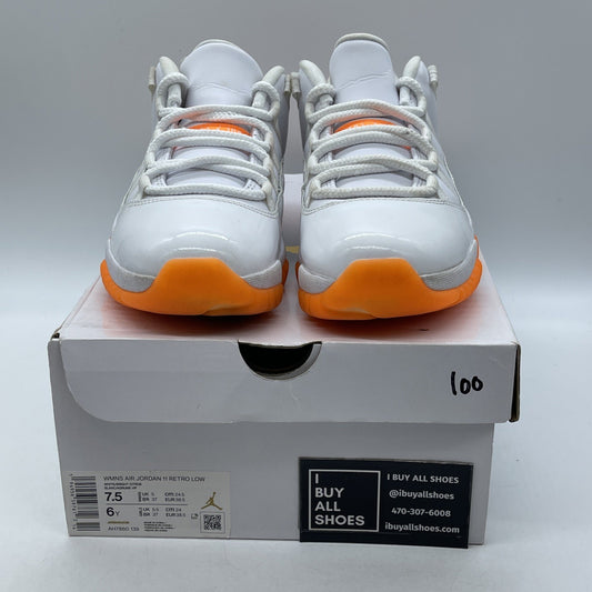 Size 7.5W - Air Jordan 11 Retro Low Bright Citrus White Leather (AH7860-139)