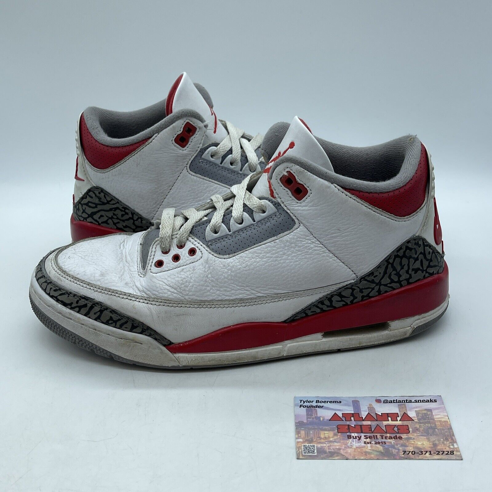 Size 9.5 - Jordan 3 Retro Mid Fire Red Grey White Leather (DN3707-160)