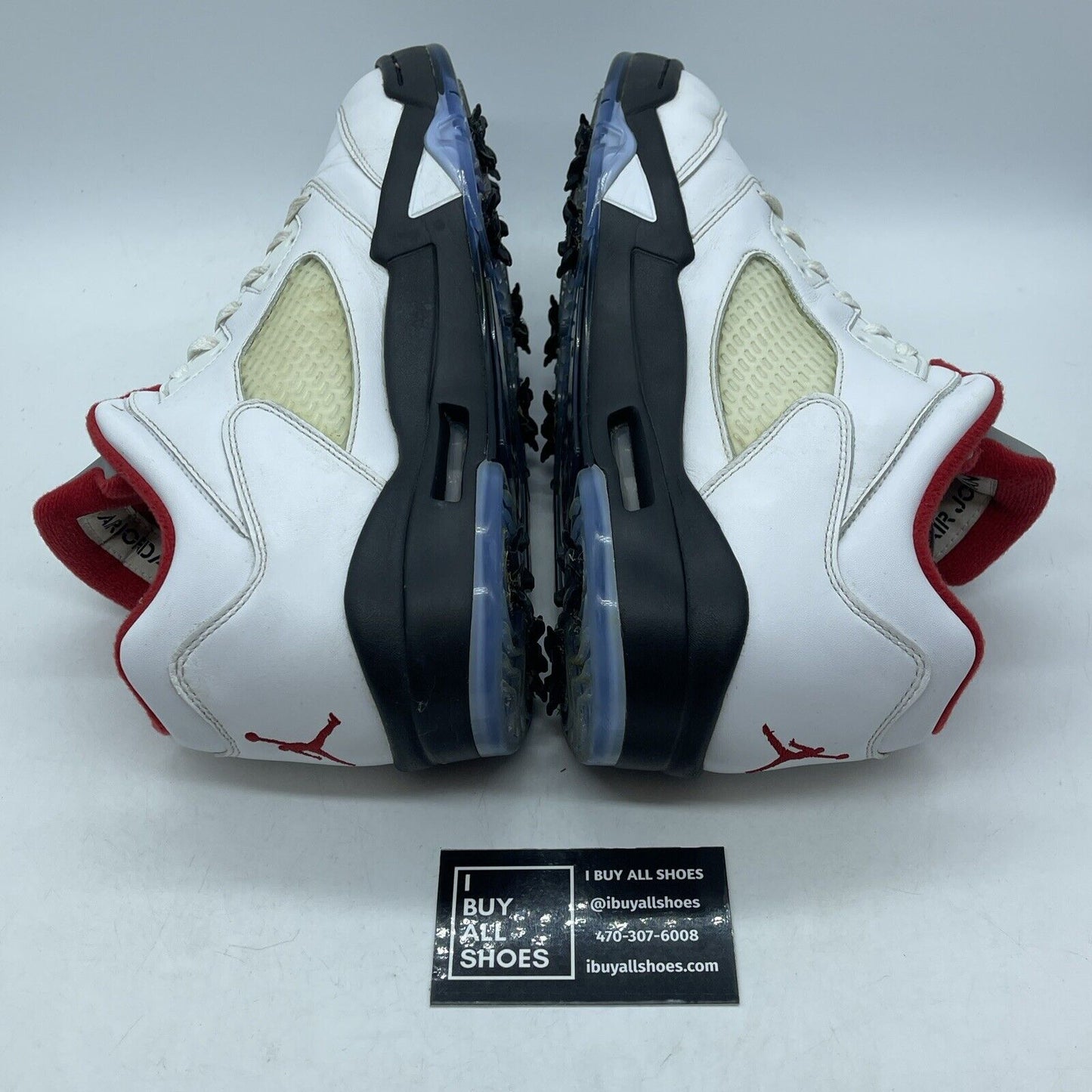 Size 11.5 - Air Jordan 5 Golf Low Fire Red White Black Suede Leather (CU4523-100