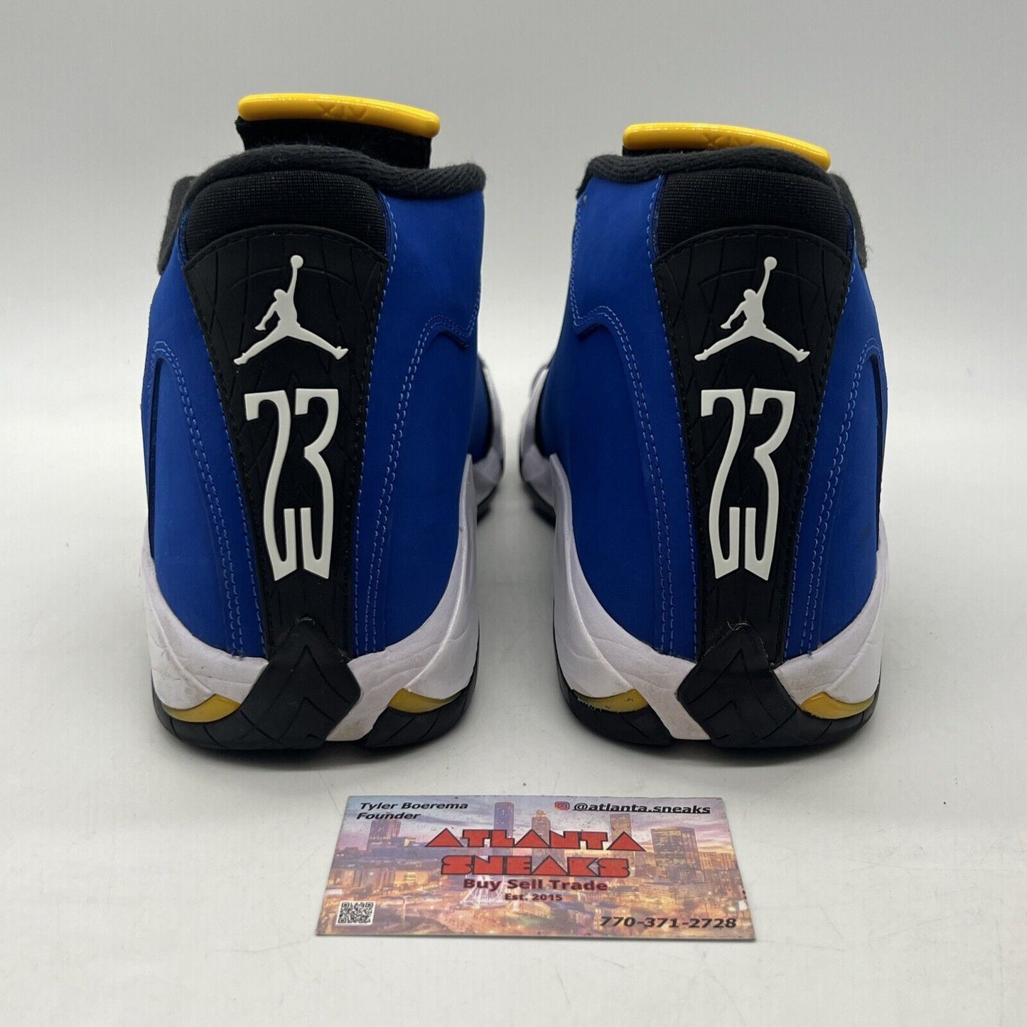 Size 9 - Air Jordan 14 Retro Laney Blue Yellow Black Suede (487471-407)