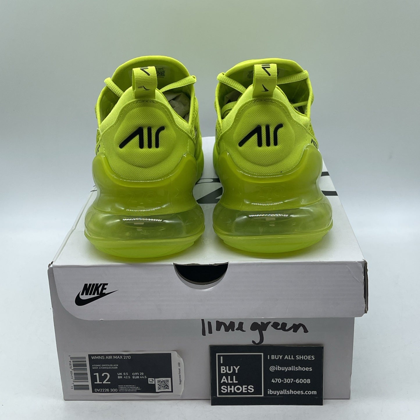 Size 12W - Nike Air Max 270 Tennis Ball (DV2226-300)