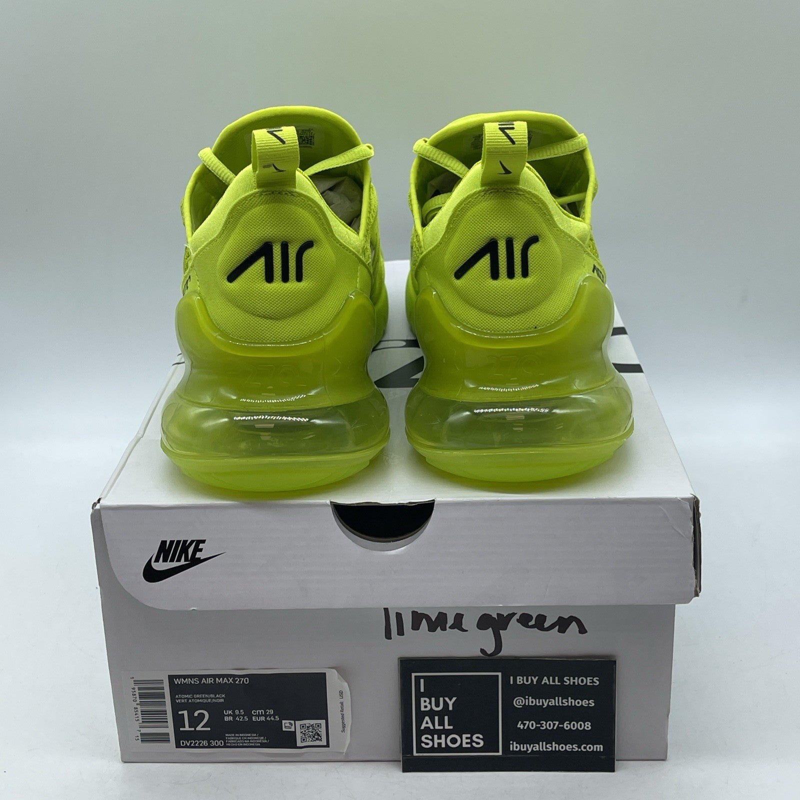 Size 12W - Nike Air Max 270 Tennis Ball (DV2226-300)