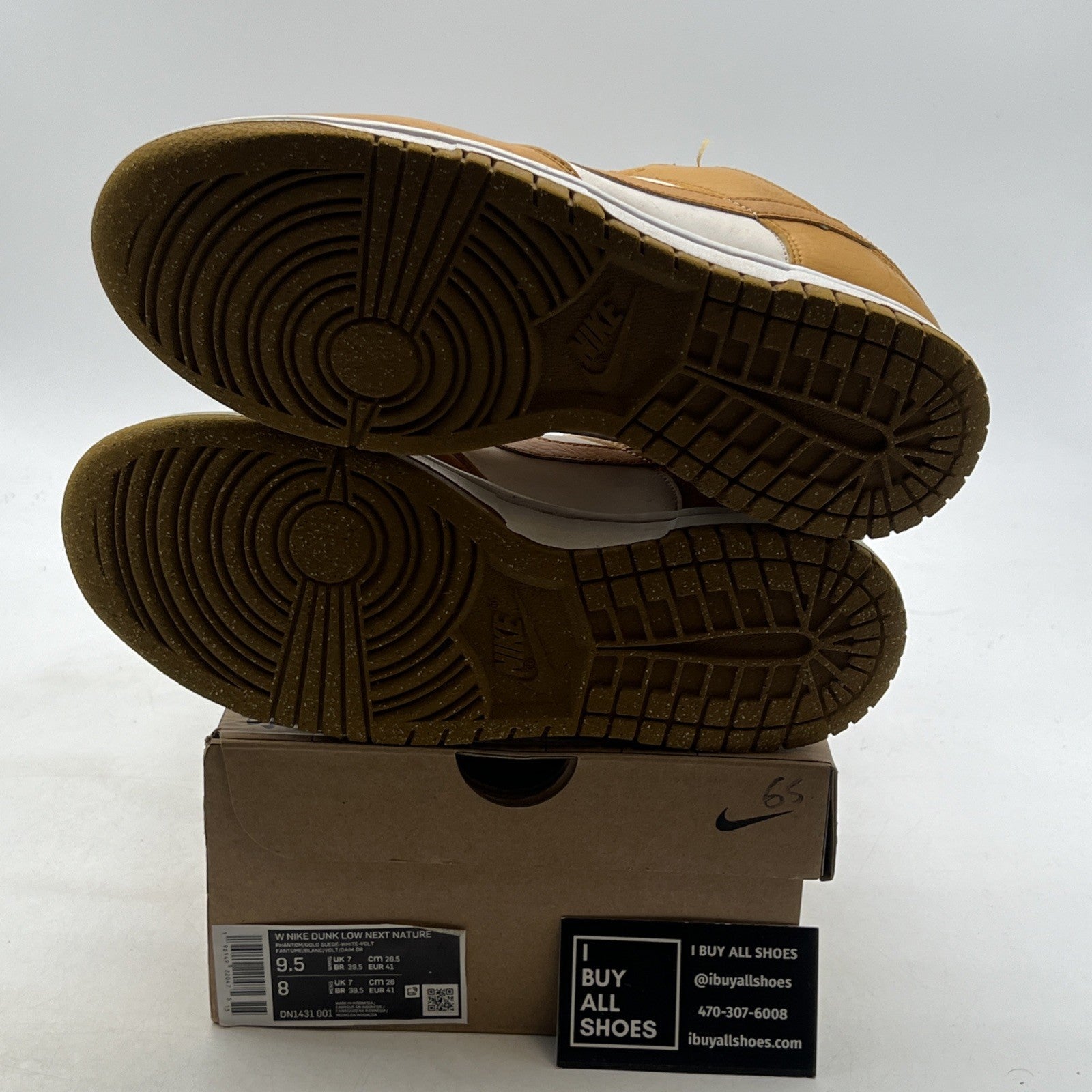 Size 9.5 - Nike Dunk Next Nature Low Gold Phantom W (DN1431-001)