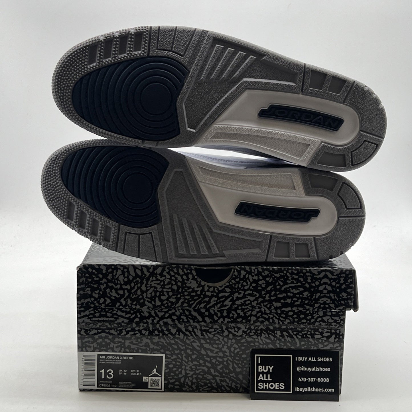 Size 13 - Air Jordan 3 Retro Midnight Navy (CT8533-140)