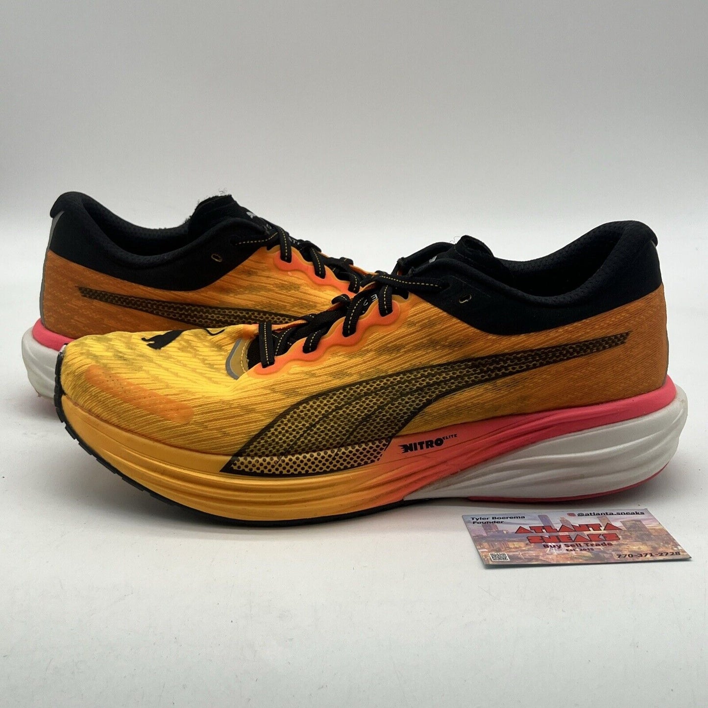 Size 12 - Puma Deviate Nitro 2 Running Shoes Yellow Summer (376807-03)