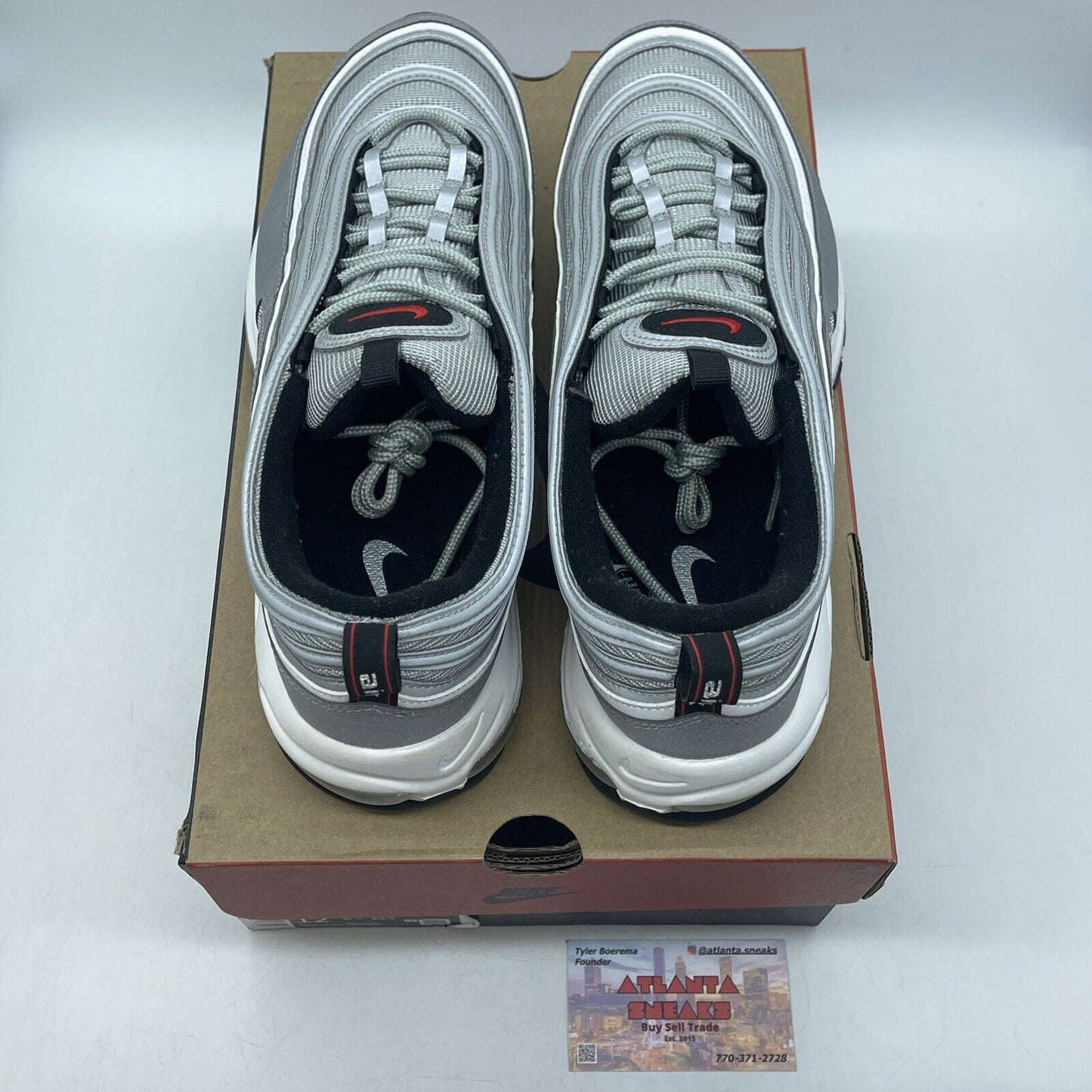 Size 12 - Nike Air Max 97 OG Silver Bullet 2022 White Black (DM0028-002)