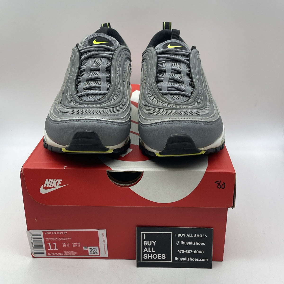 Size 11 - Nike Air Max 97 Smoke Grey Volt (DJ6885-001)