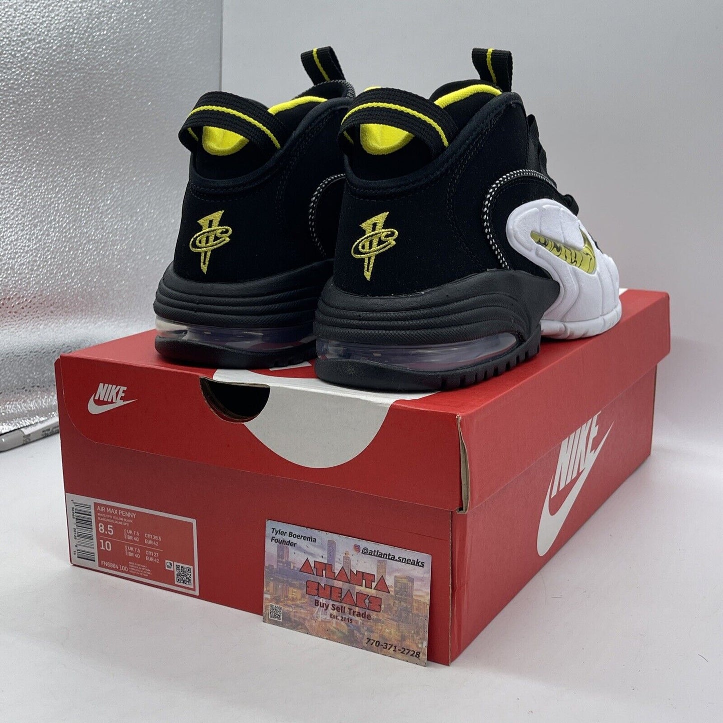 Size 8.5 - Nike Air Max Penny 1 Lester Middle School Black Suede (FN6884-100)