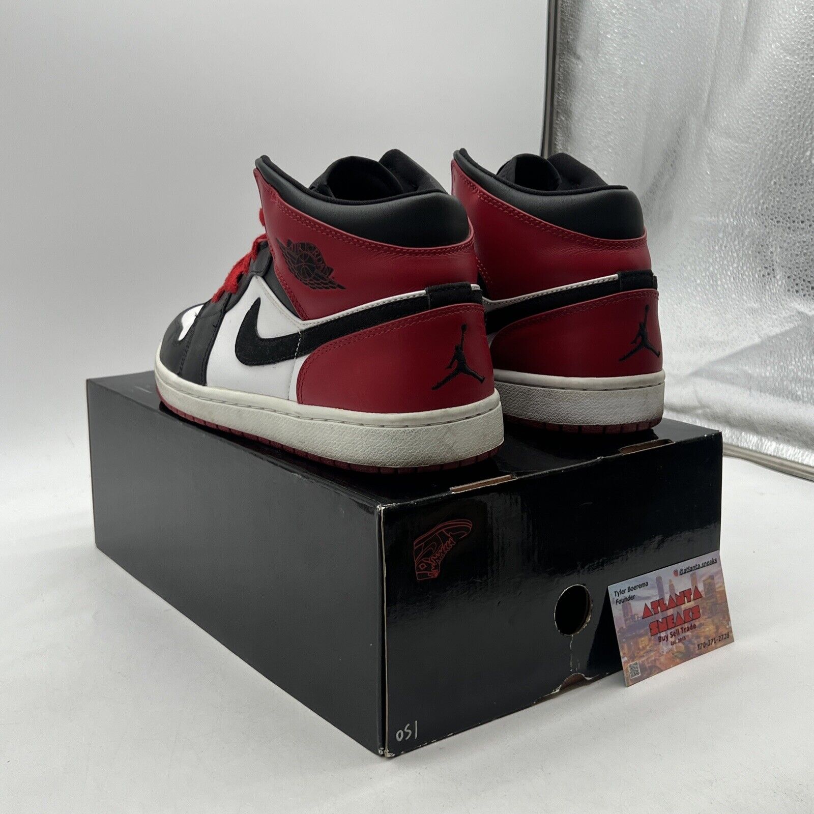 Size 10 - Air Jordan 1 Retro Old Love Black Whit Red Leather (136085-102)