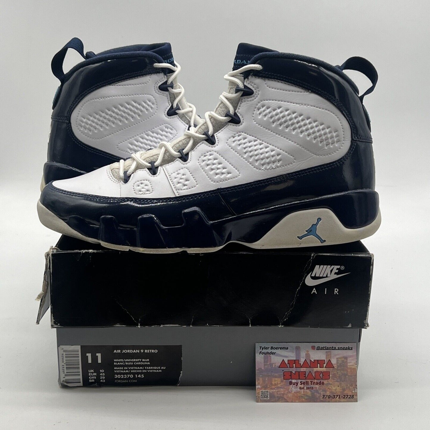 Size 11 - Air Jordan 9 Retro UNC (302370-145)