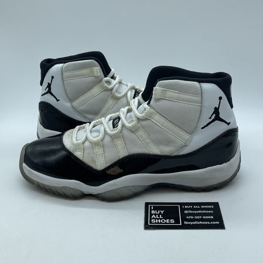 Size 9.5 - Jordan 11 Retro Concord White Black Leather Suede (378037-107)