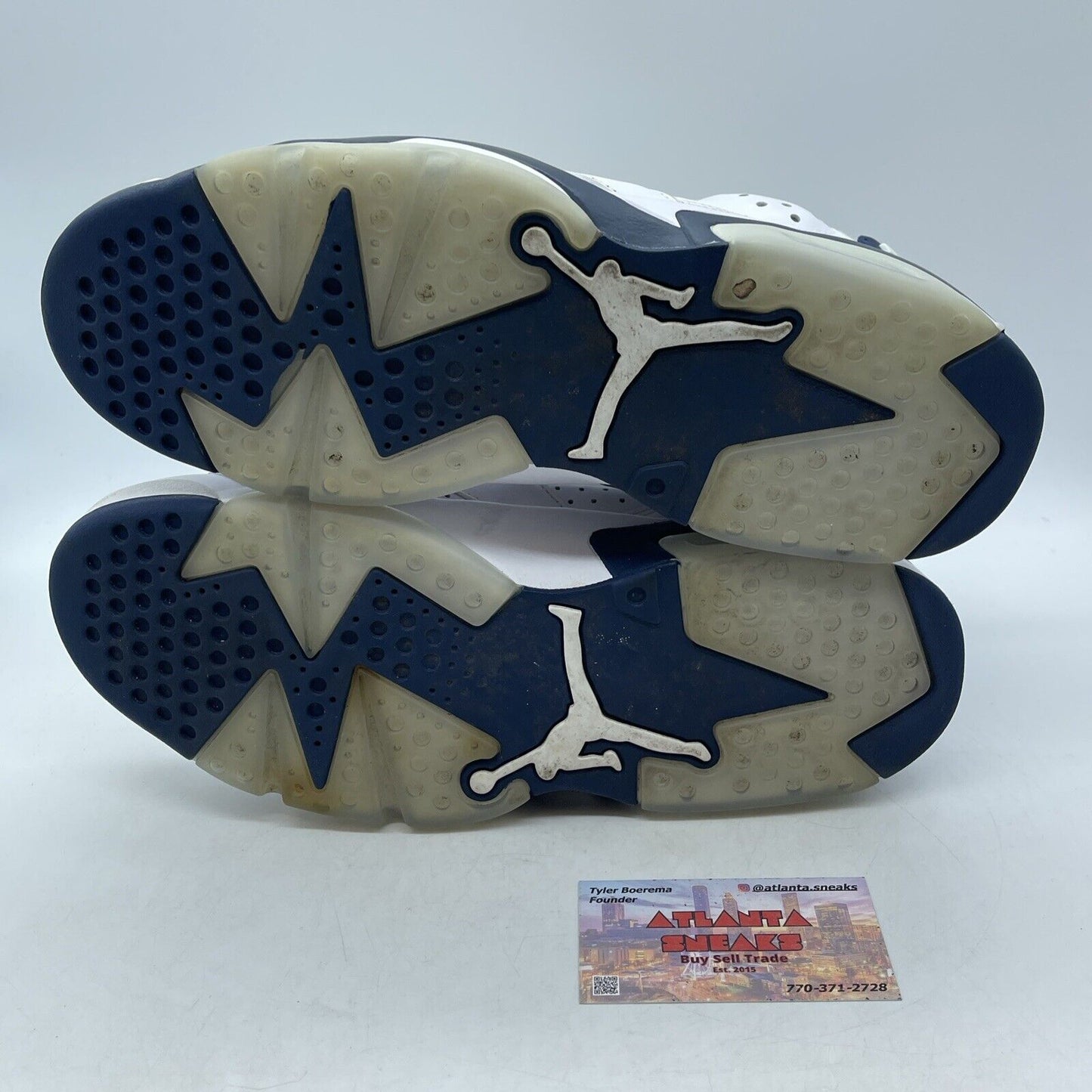 Size 10 - Jordan 6 Retro Midnight Navy White Leather (CT8529-141)