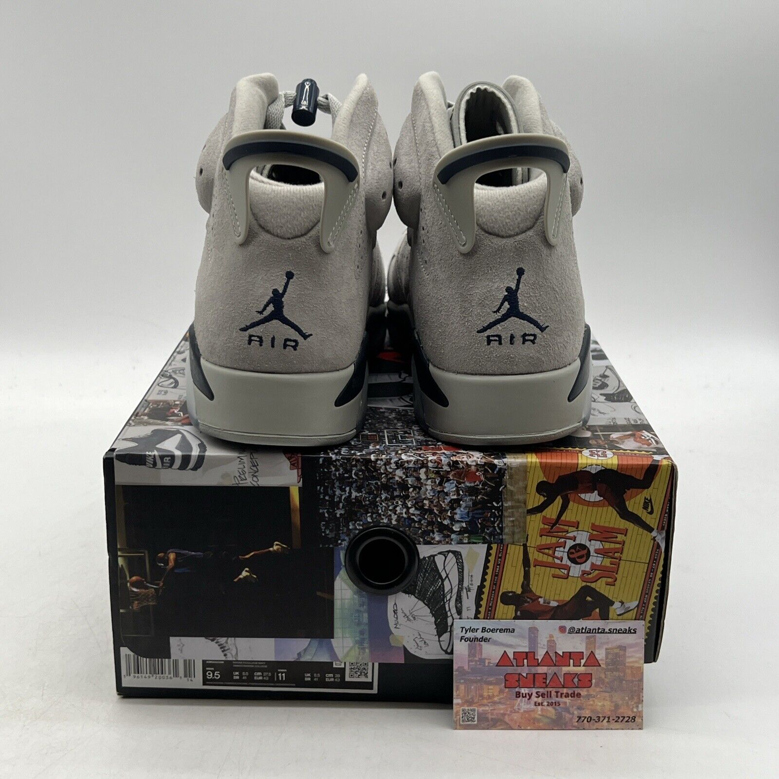 Size 9.5 - Jordan 6 Retro Mid Georgetown Suede Navy (CT8529-012)