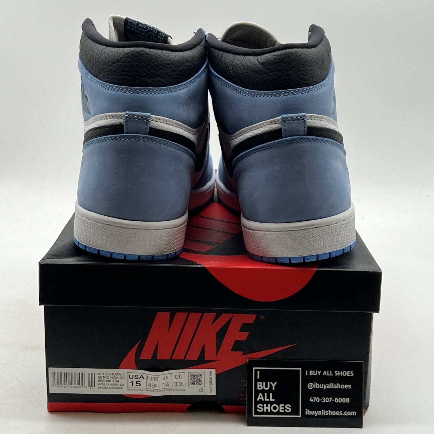 Size 15 - Air Jordan 1 Retro OG High University Blue (555088-134)