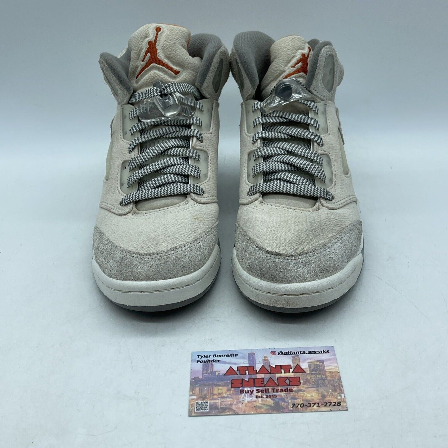 Size 7Y (GS) - Jordan 5 Retro SE Mid Craft White Tan Grey Suede (FD9220-180)