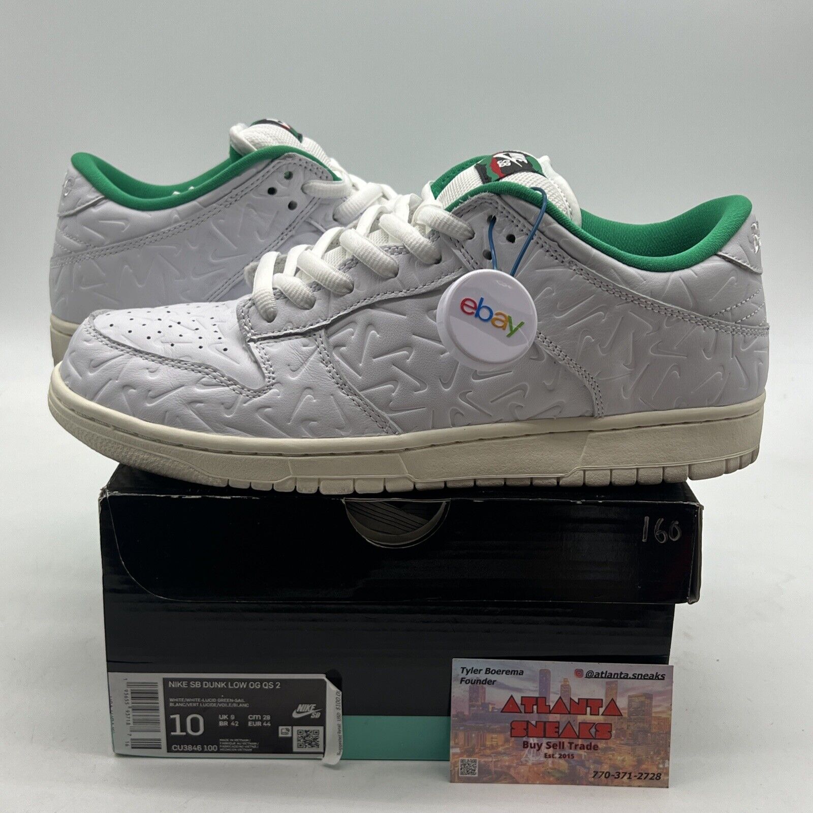 Size 10 - Nike Ben-G x Dunk SB Low Lucid Green (CU3846-100)