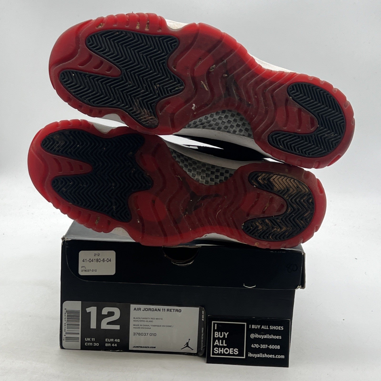 Size 12 - Air Jordan 11 Retro Bred 2012 (378037-010)