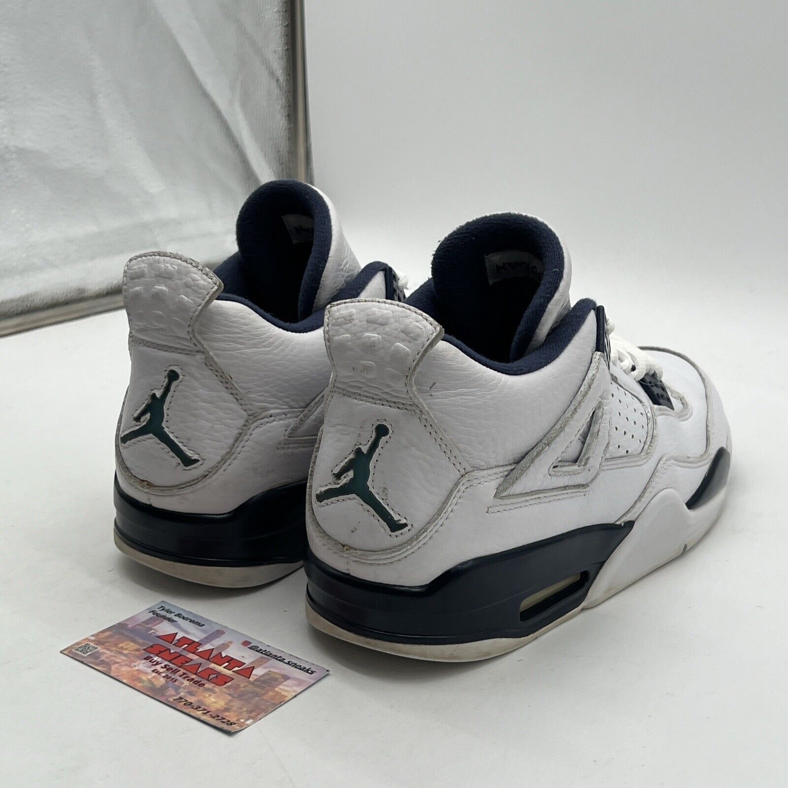 Size 9 - Air Jordan 4 Retro LS Columbia Navy Leather (314254-107)