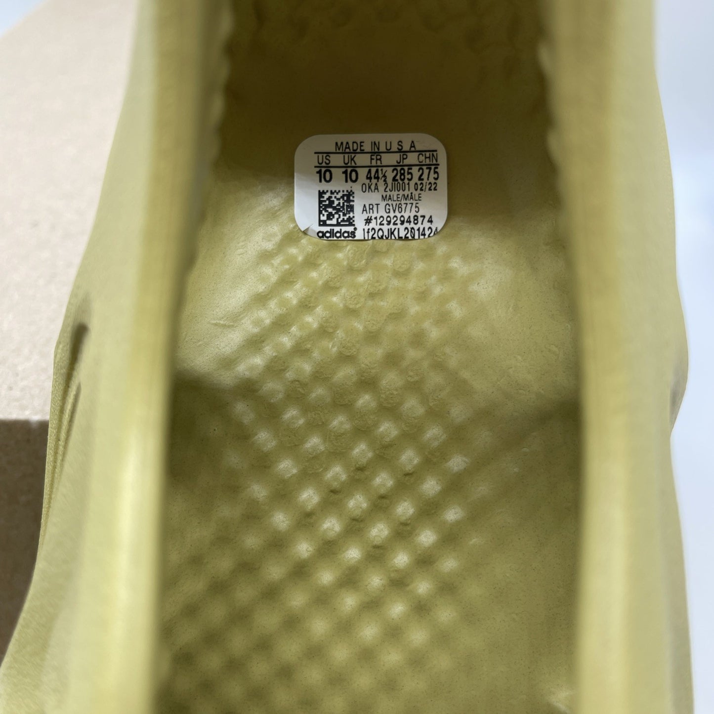 Size 10 - Adidas Yeezy Foam Runner Sulfur Yellow  (GV6775)