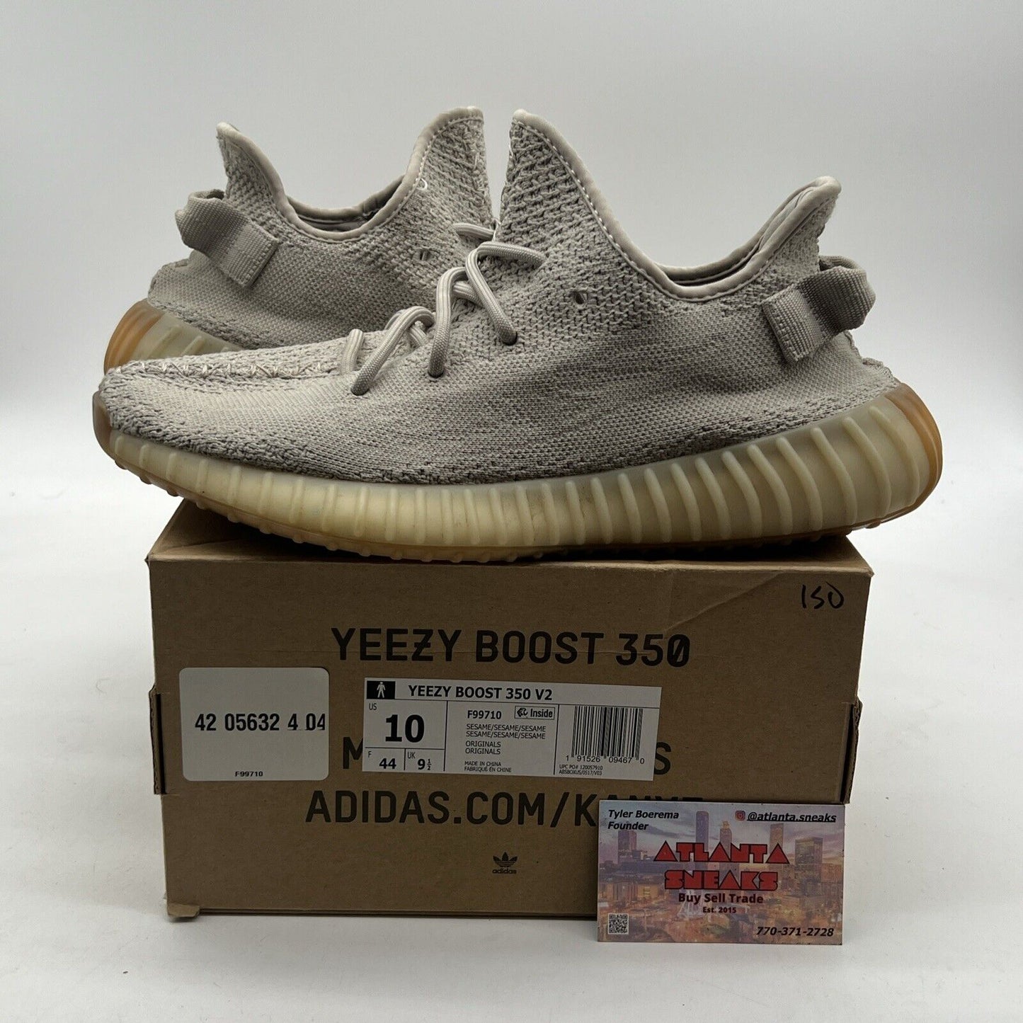 Size 10 - adidas Yeezy Boost 350 V2 Low Sesame (F99710)