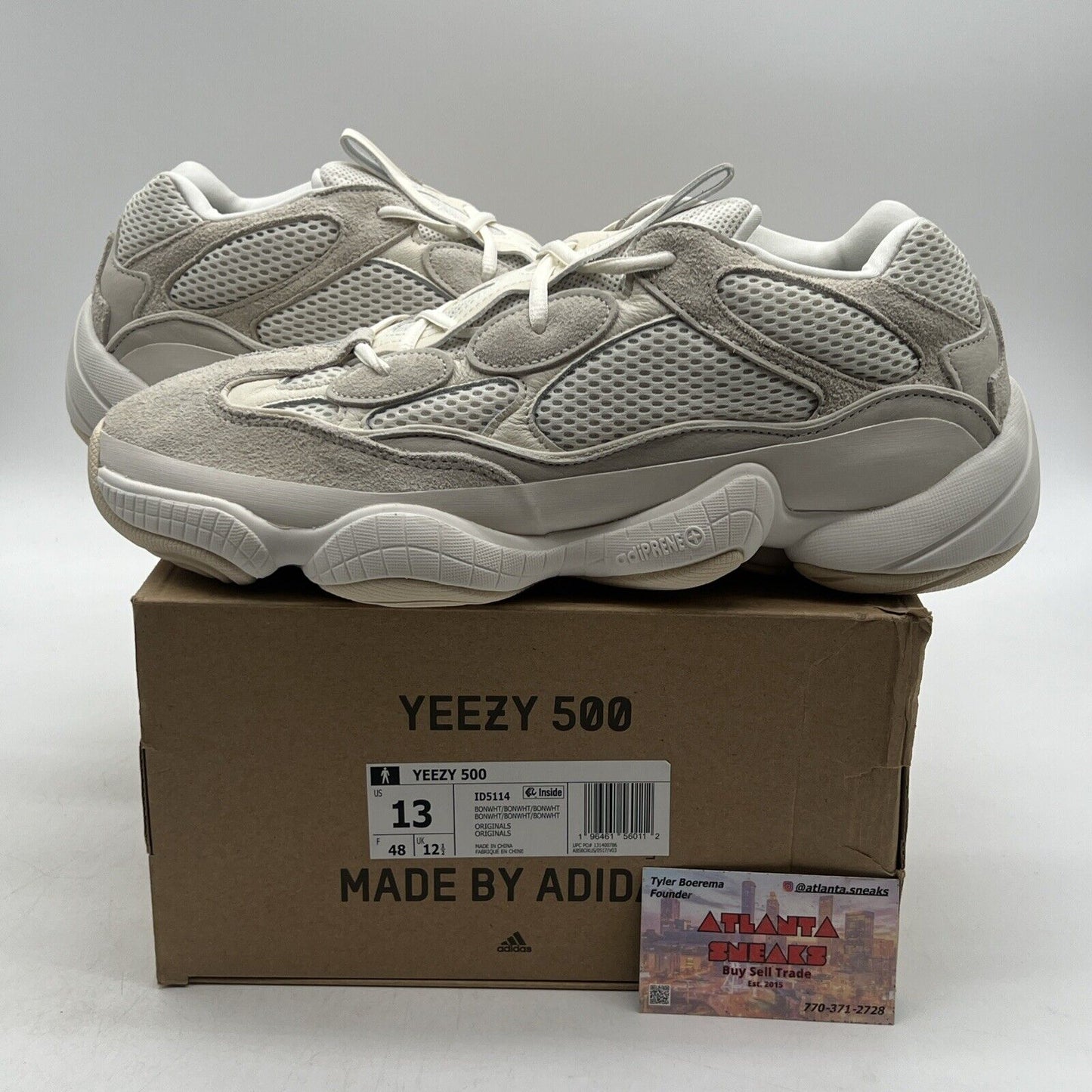 Size 13 - adidas Yeezy 500 2023 Bone White Suede (ID5114)