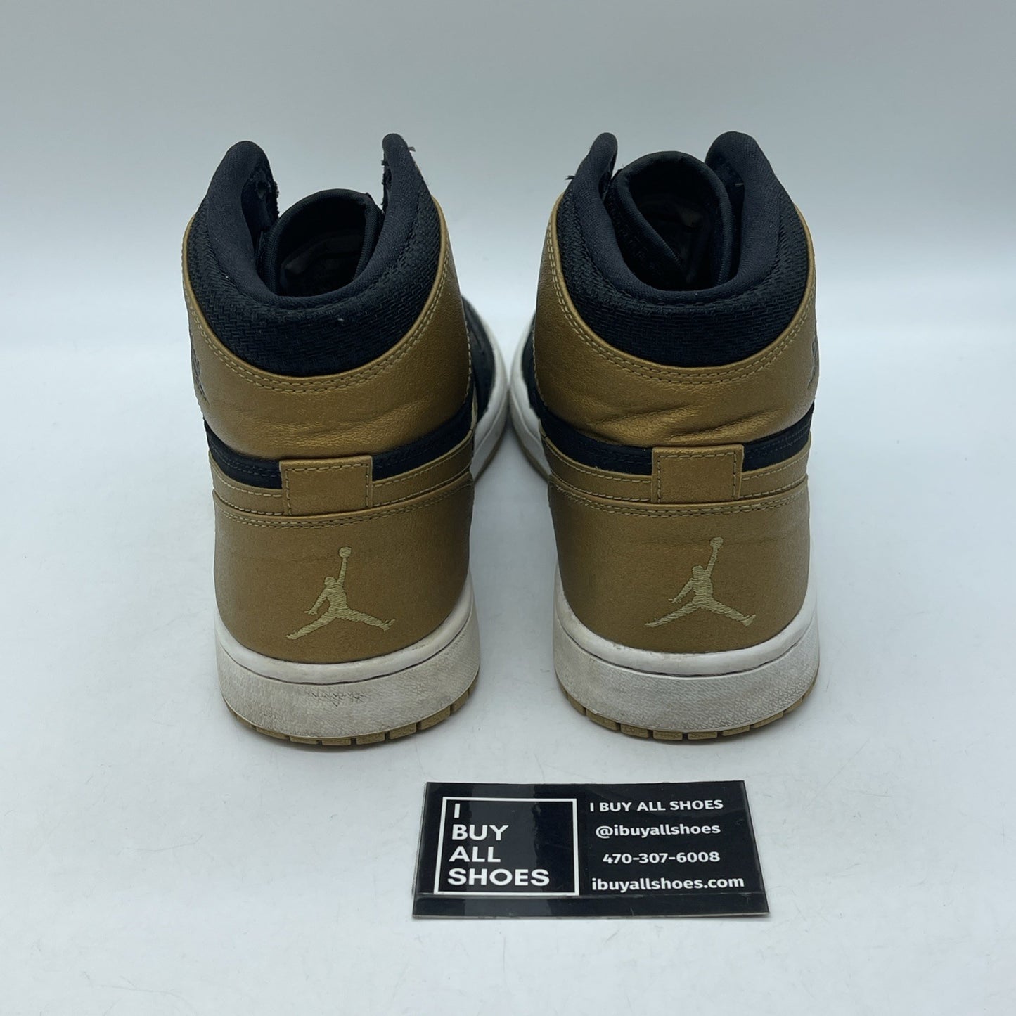 Size 10 - Air Jordan 1 Retro High Melo Gold Black Suede Leather (332550-026)