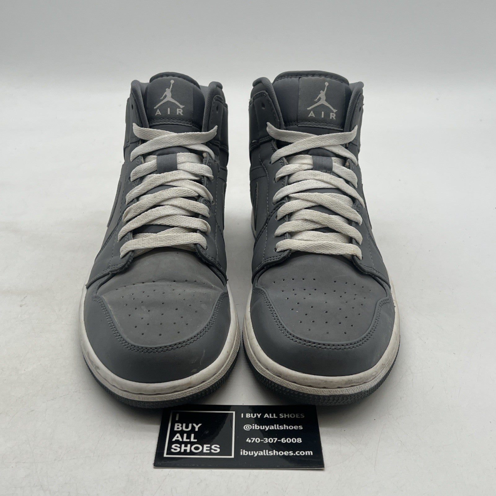 Size 9.5 - Air Jordan 1 Retro Mid Cool Grey (554724-014)