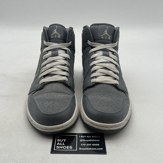 Size 9.5 - Air Jordan 1 Retro Mid Cool Grey (554724-014)
