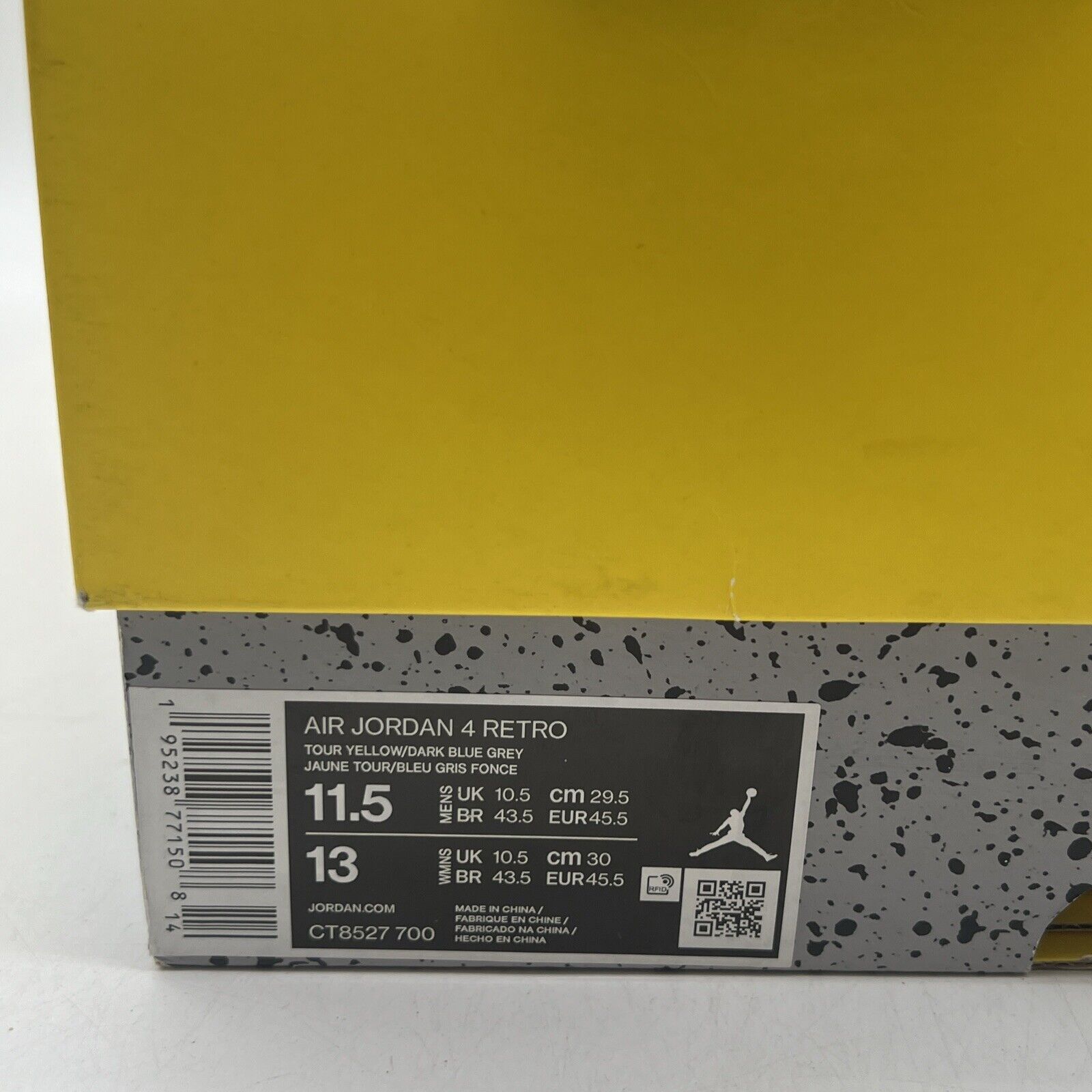 Size 11.5 - Jordan 4 Retro Mid Lightning White Grey Suede (CT8527-700)
