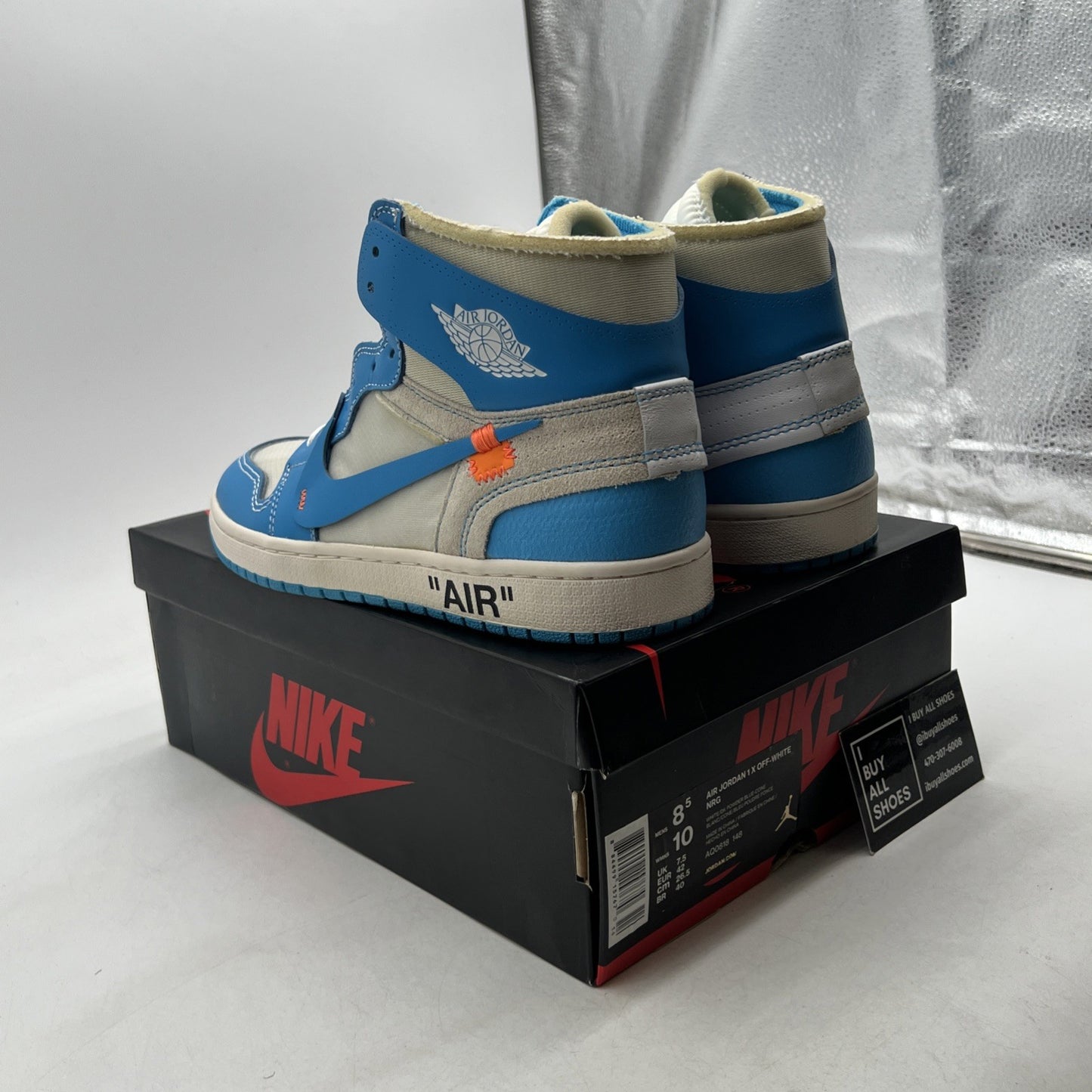 Size 8.5 - Air Jordan 1 Retro OG x Off-White High UNC (AQ0818-148)