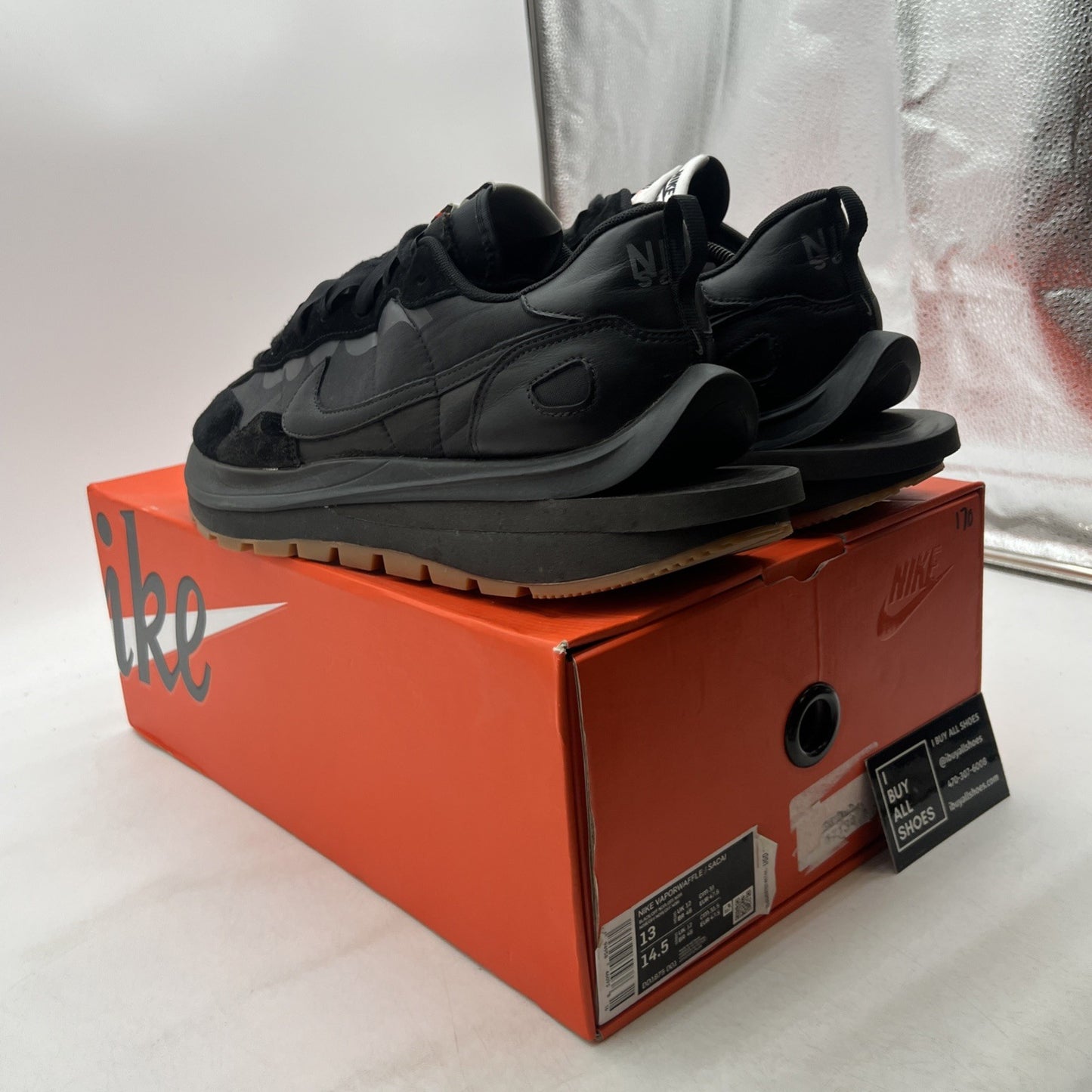 Size 13 - Nike VaporWaffle x Sacai Black (DD1875-001)