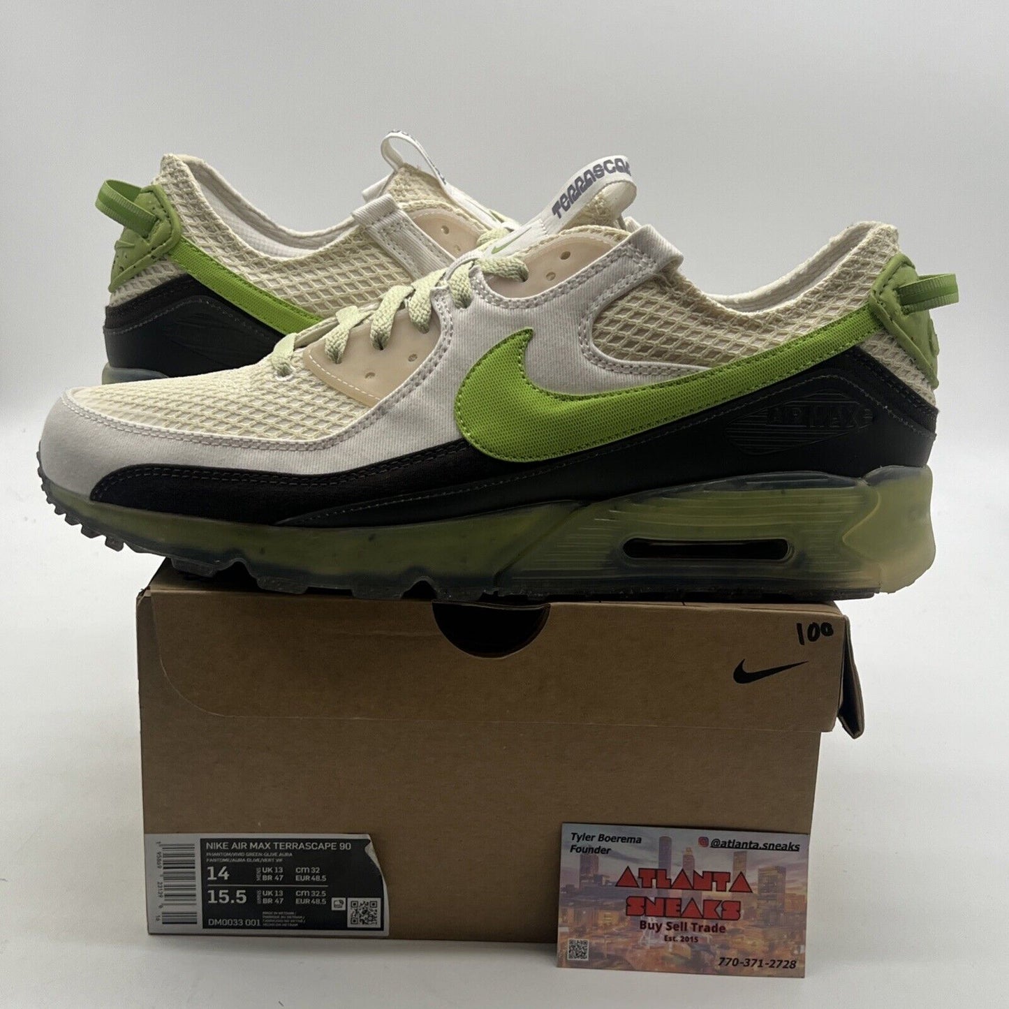 Size 14 - Nike Air Max Terrascape 90 Phantom Vivid Green (DM0033-001)