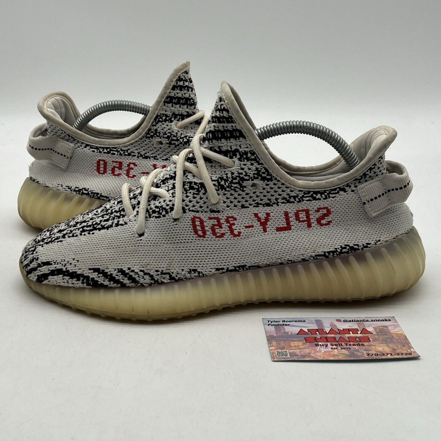 Size 8 - adidas Yeezy Boost 350 V2 Low Zebra White Black Red (CP9654)