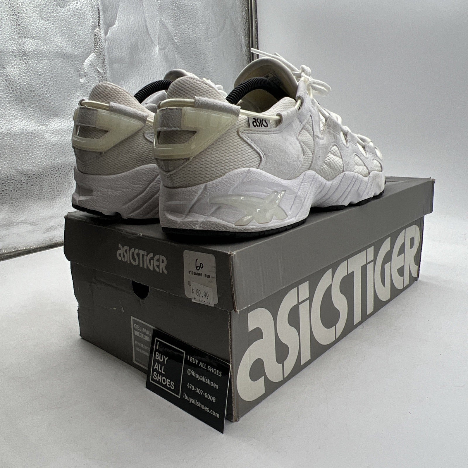 Size 12 - ASICS GEL MAI WHITE MEN SHOES (1193AO98-100)