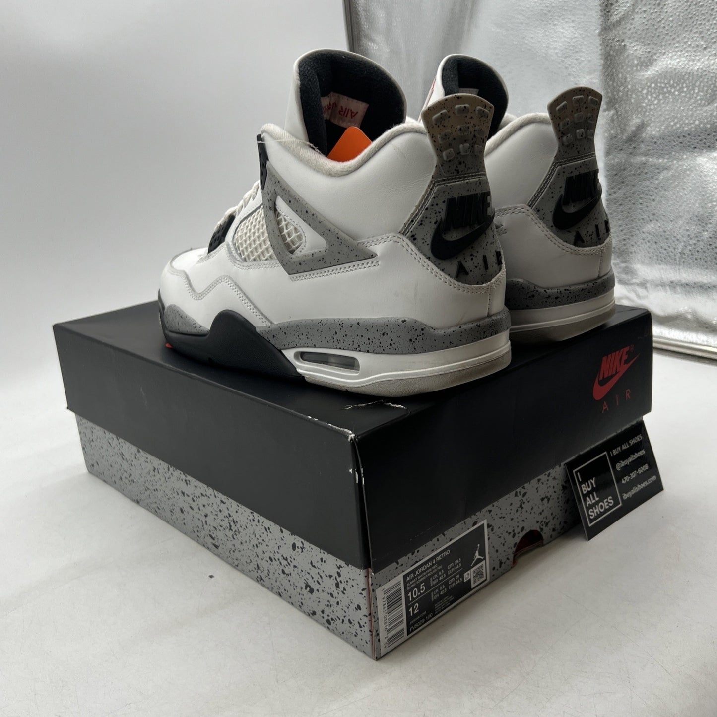 Size 10.5 - Air Jordan 4 Retro OG 2025 White Cement (FV5029-100)