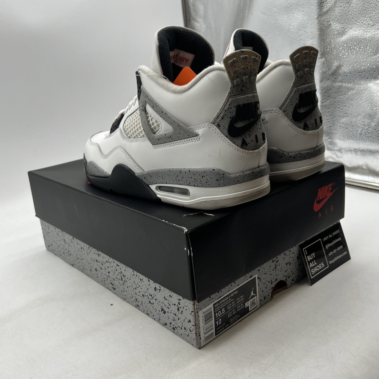 Size 10.5 - Air Jordan 4 Retro OG 2025 White Cement (FV5029-100)
