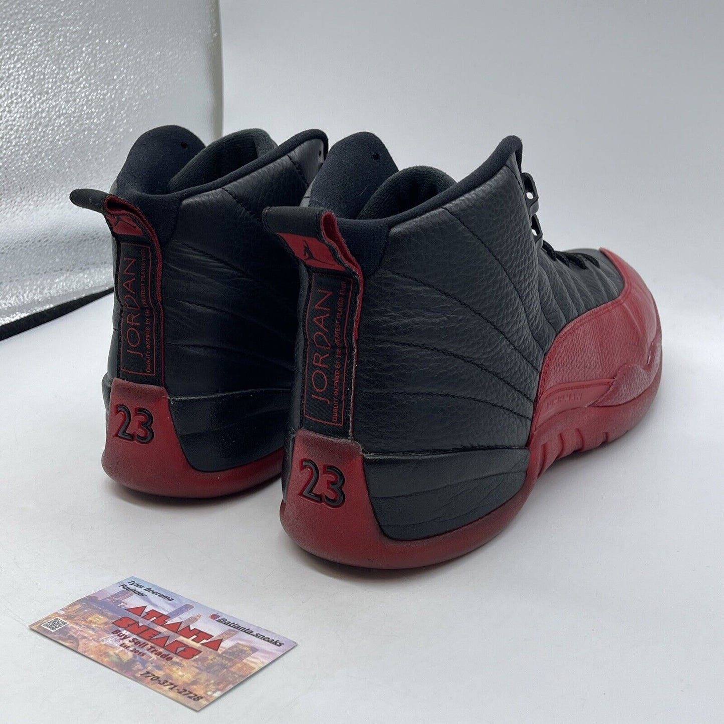 Size 12 - Jordan 12 Retro Mid Flu Game Red Black Leather (130690-002)