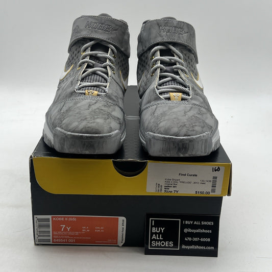 Size 7Y - NIKE KOBE II 2 (GS) "PRELUDE" WOLF GREY (649541-001)