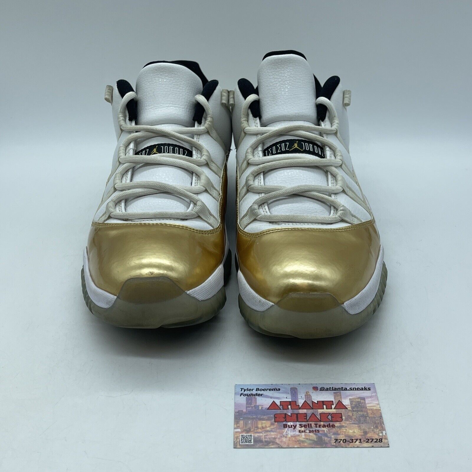 Size 12 - Air Jordan 11 Retro Low Closing Ceremony Gold White (528895-103)