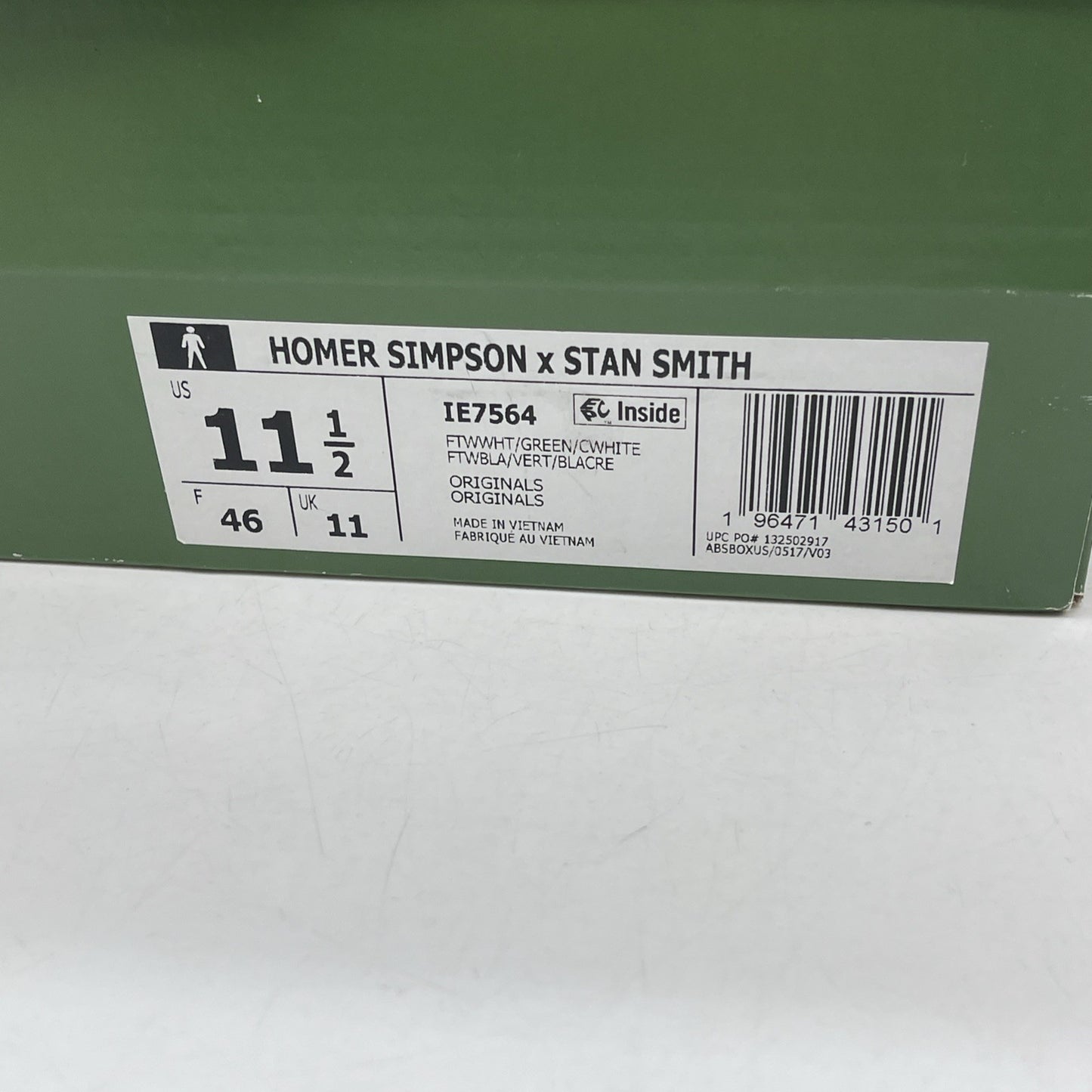 Size 11.5 - adidas The Simpsons x Stan Smith Homer Simpson (IE7564)