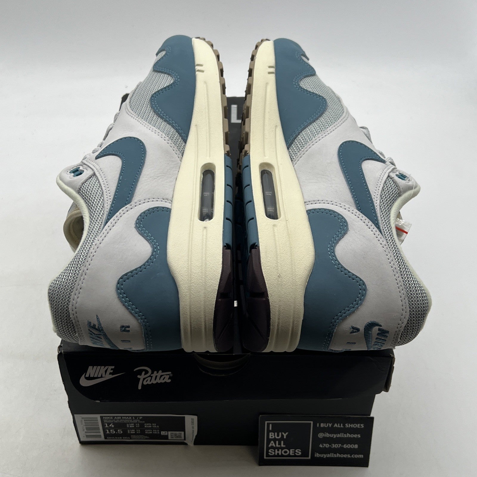 Size 14 - Nike Air Max 1 Patta Waves Noise Aqua (DH1348-004)